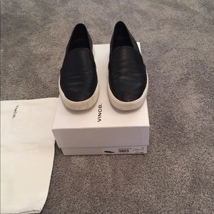 Vince black leather Blair loafers.